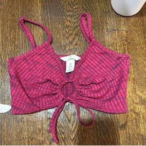 H&M Fuchsia Textured Top